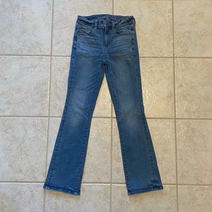 American Eagle Medium Wash Hi-Rise Skinny Kick Jeans